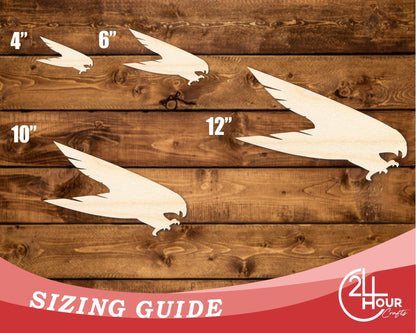 Unfinished Wood Falcon Mascot Shape | DIY Craft Cutout | up to 46" DIY - NameSigns.com