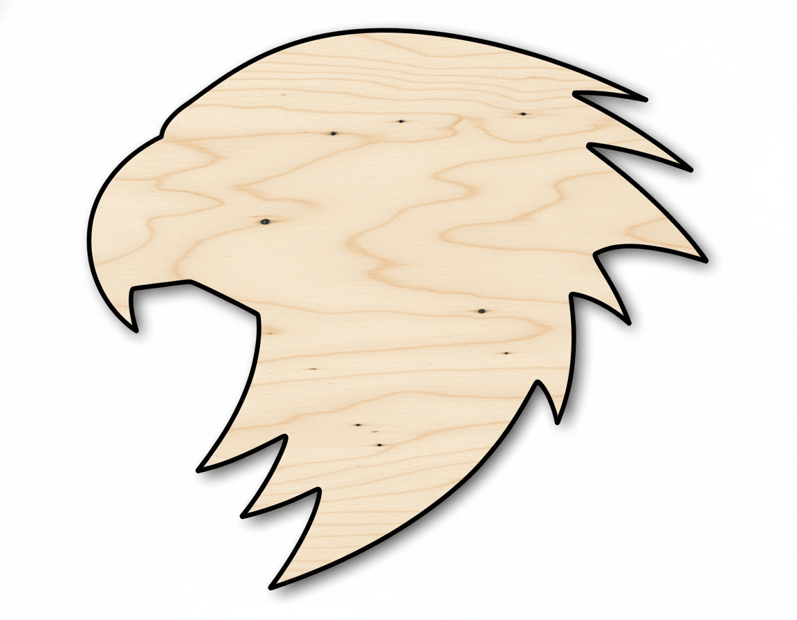 Unfinished Wood Falcon Mascot Shape | DIY Craft Cutout | up to 46" DIY - NameSigns.com