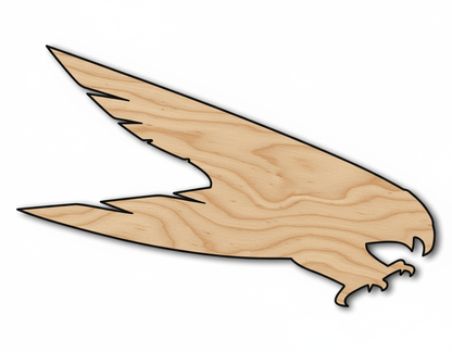 Unfinished Wood Falcon Mascot Shape | DIY Craft Cutout | up to 46" DIY - NameSigns.com