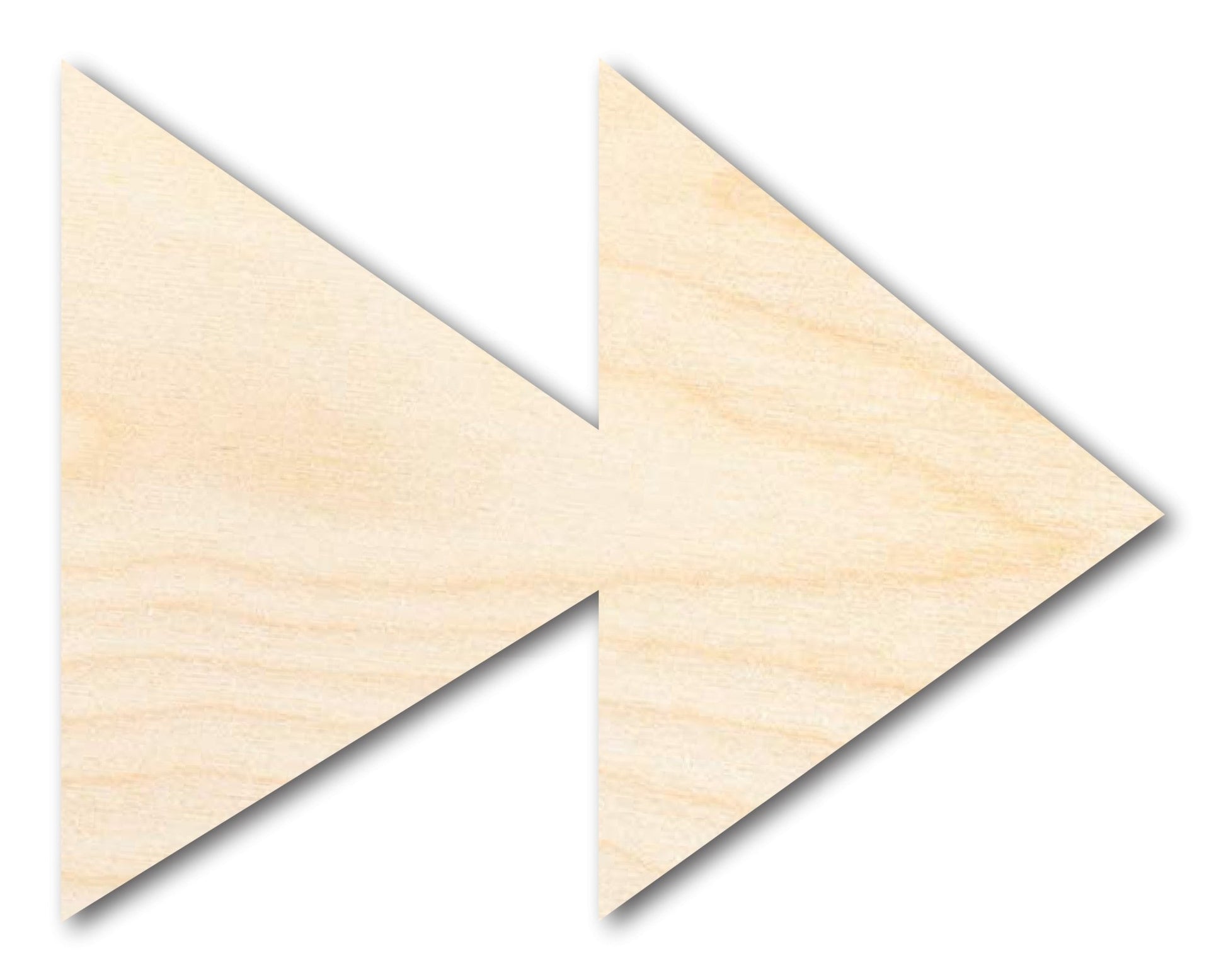 Unfinished Wood Fast Forward Shape | DIY Craft Cutout | up to 46" DIY - NameSigns.com