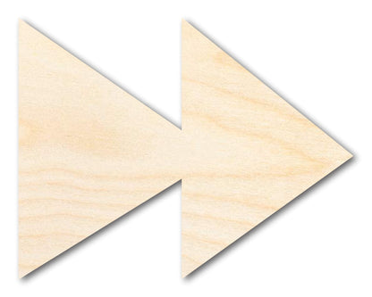 Unfinished Wood Fast Forward Shape | DIY Craft Cutout | up to 46" DIY - NameSigns.com