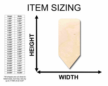 Unfinished Wood Fat Pencil Silhouette - Craft - up to 46" DIY - NameSigns.com