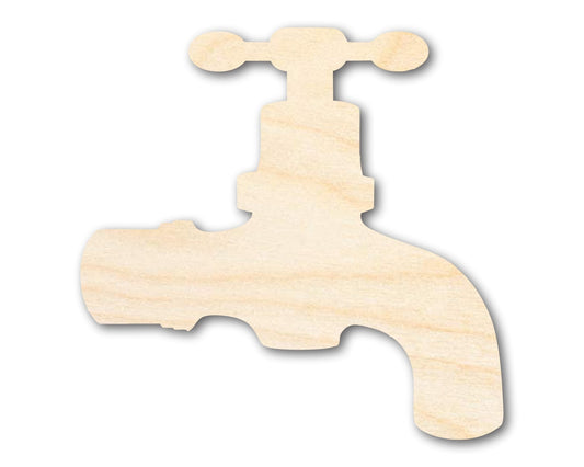 Unfinished Wood Faucet | Wooden DIY Cutout Shape for Crafting | NameSigns.com - NameSigns.com