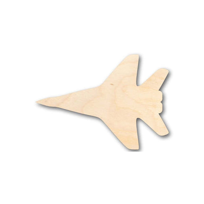 Unfinished Wood Fighter Jet Airplane Shape - Craft - up to 46" DIY - NameSigns.com