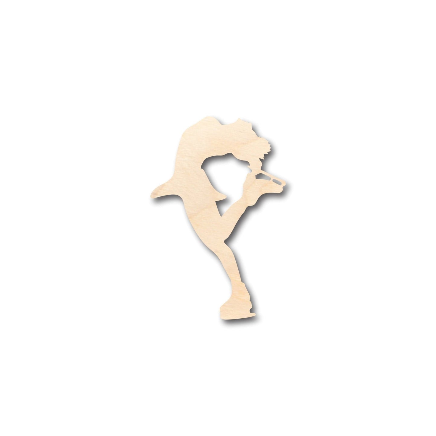 Unfinished Wood Figure Skating Shape - Craft - up to 46" DIY - NameSigns.com