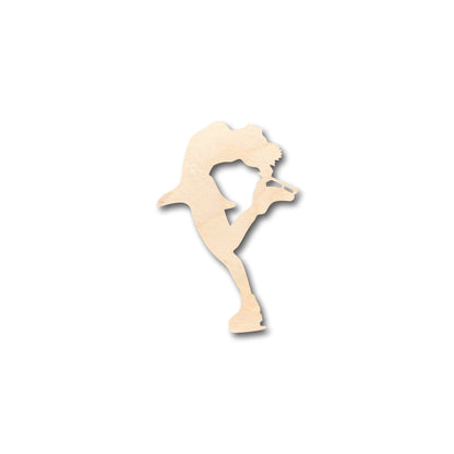 Unfinished Wood Figure Skating Shape - Craft - up to 46" DIY - NameSigns.com