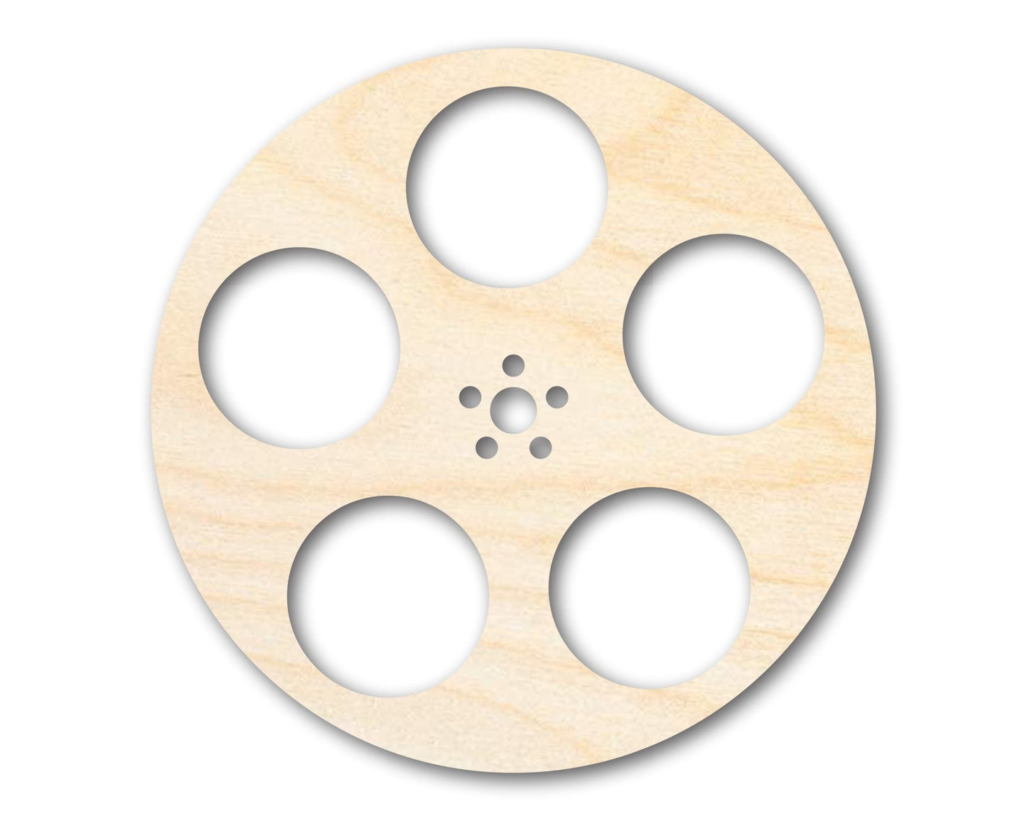 Unfinished Wood Film Reel Shape | Craft Cutout | up to 46" DIY - NameSigns.com