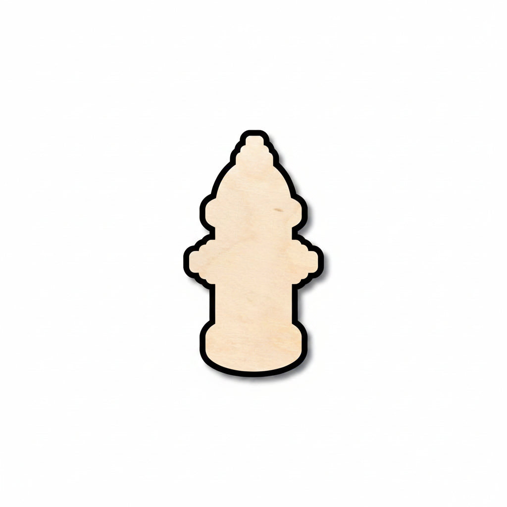 Unfinished Wood Fire Hydrant Shape - Firefighter - Craft - up to 46" DIY - NameSigns.com