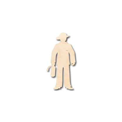 Unfinished Wood Firefighter Fireman Shape - Craft - up to 46" DIY - NameSigns.com