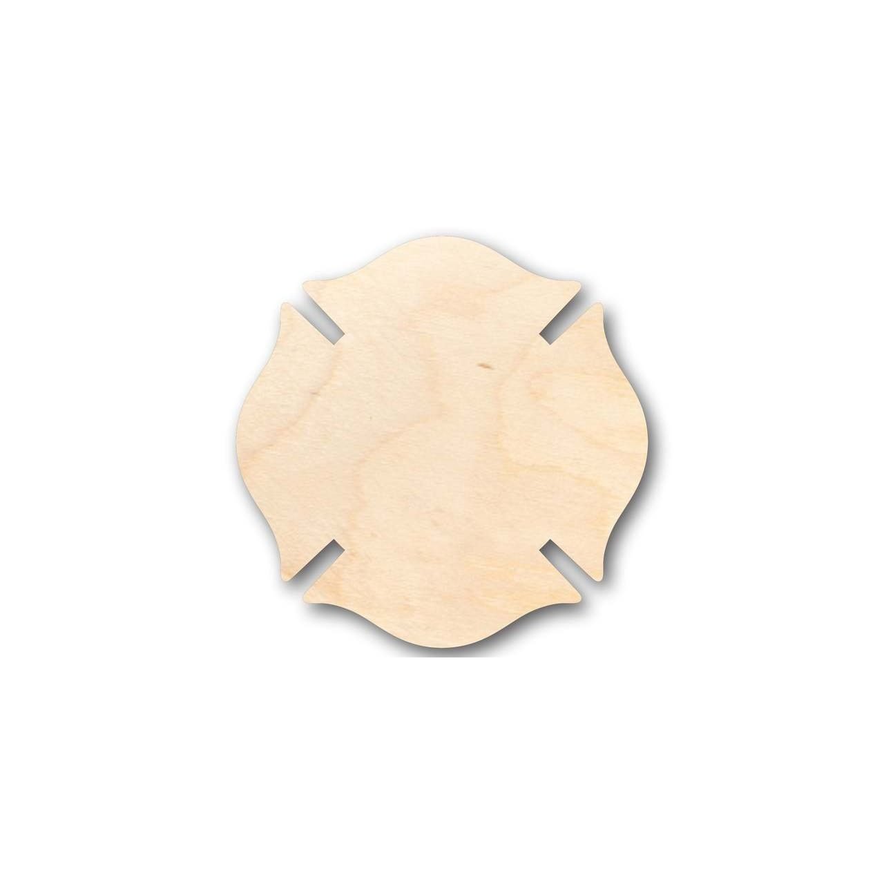 Unfinished Wood Fireman's Badge Symbol Shape - Firefighter - Craft - up to 46" DIY - NameSigns.com