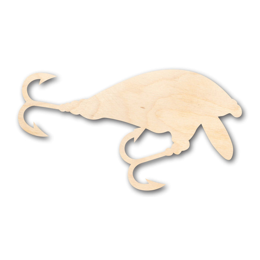Unfinished Wood Fishing Lure Shape - Craft - up to 46" DIY - NameSigns.com