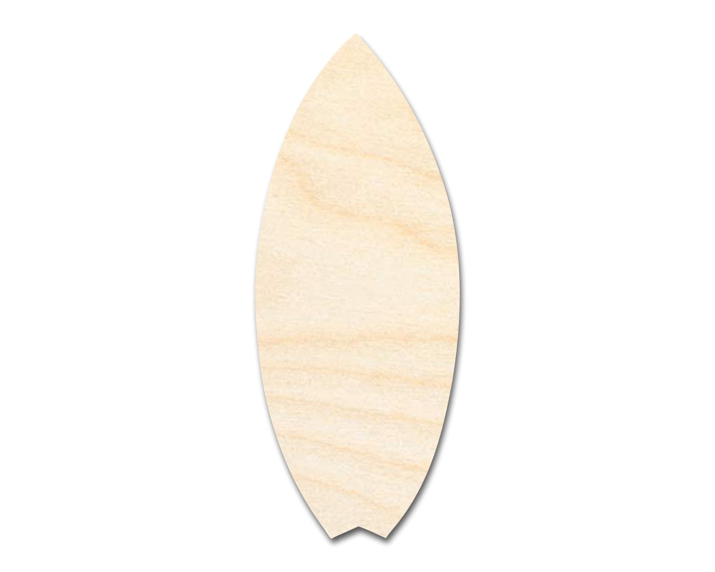 Unfinished Wood Fishtail Surfboard Shape | Ocean Craft Cutout | up to 46" DIY - NameSigns.com