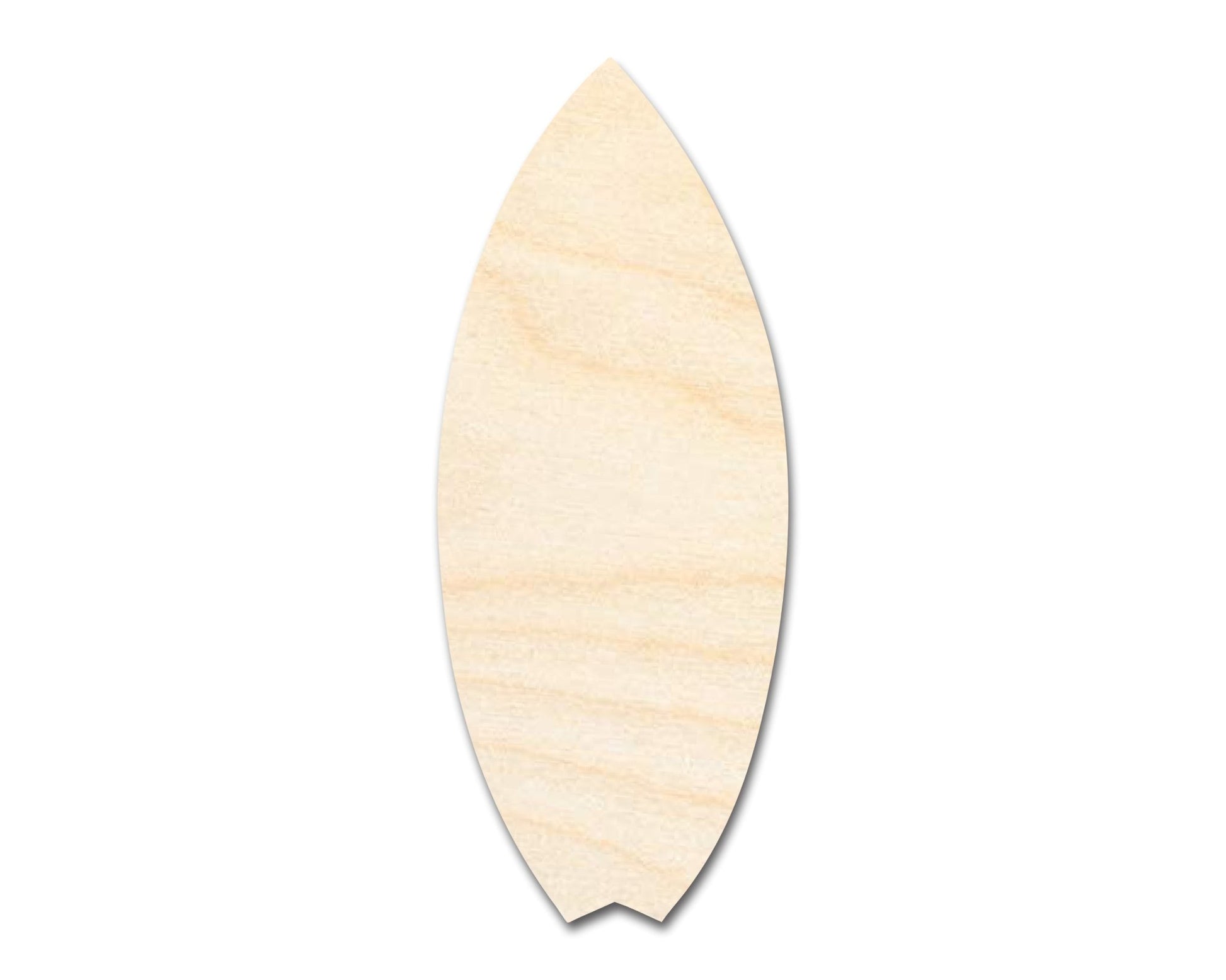 Unfinished Wood Fishtail Surfboard Shape | Ocean Craft Cutout | up to 46" DIY - NameSigns.com