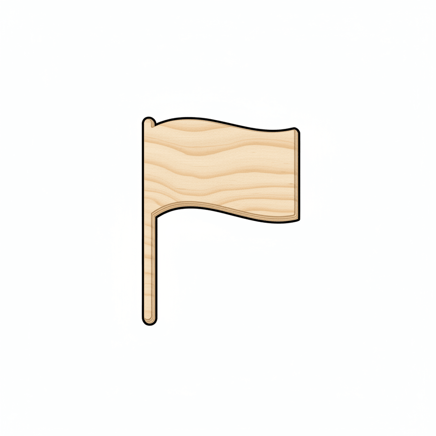 Unfinished Wood Flag Shape - Firefighter - Patriotic - 4th of July - Craft - up to 46" DIY - NameSigns.com
