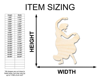 Unfinished Wood Flamenco Dancer Shape - Craft - up to 46" - NameSigns.com