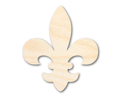 Unfinished Wood Fleur di Lis Shape | Saint's Football | France | DIY Craft Cutout | up to 46" - NameSigns.com