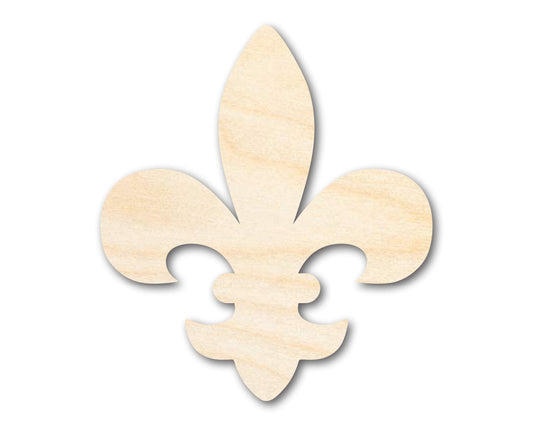 Unfinished Wood Fleur di Lis Shape | Saint's Football | France | DIY Craft Cutout | up to 46" - NameSigns.com