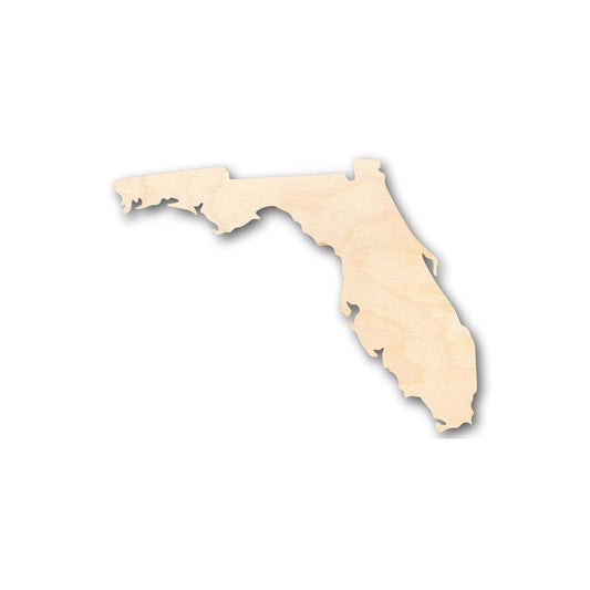 Unfinished Wood Florida Shape - State - Craft - up to 46" DIY - NameSigns.com
