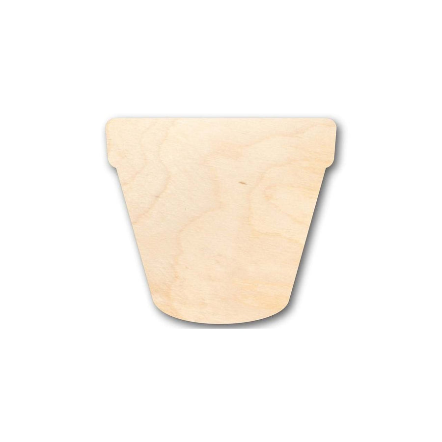 Unfinished Wood Flower Pot Shape - Flower - Craft - up to 46" DIY - NameSigns.com