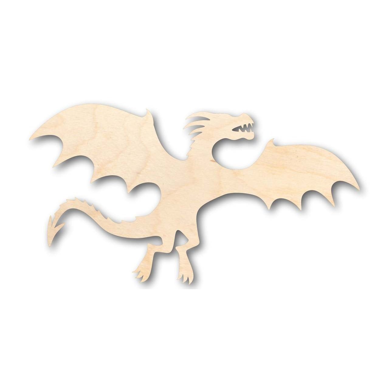 Unfinished Wood Flying Dragon Shape - Mythical - Beast - Craft - up to 46" DIY - NameSigns.com