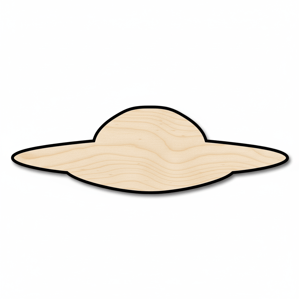 Unfinished Wood Flying Saucer Alien Shape - Outer Space - Craft - up to 46" DIY - NameSigns.com