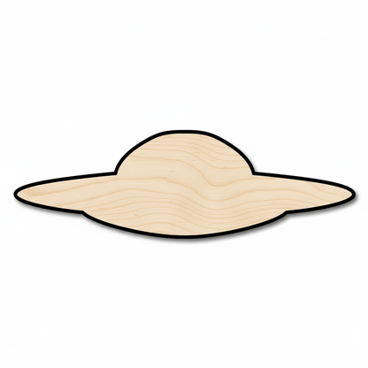 Unfinished Wood Flying Saucer Alien Shape - Outer Space - Craft - up to 46" DIY - NameSigns.com