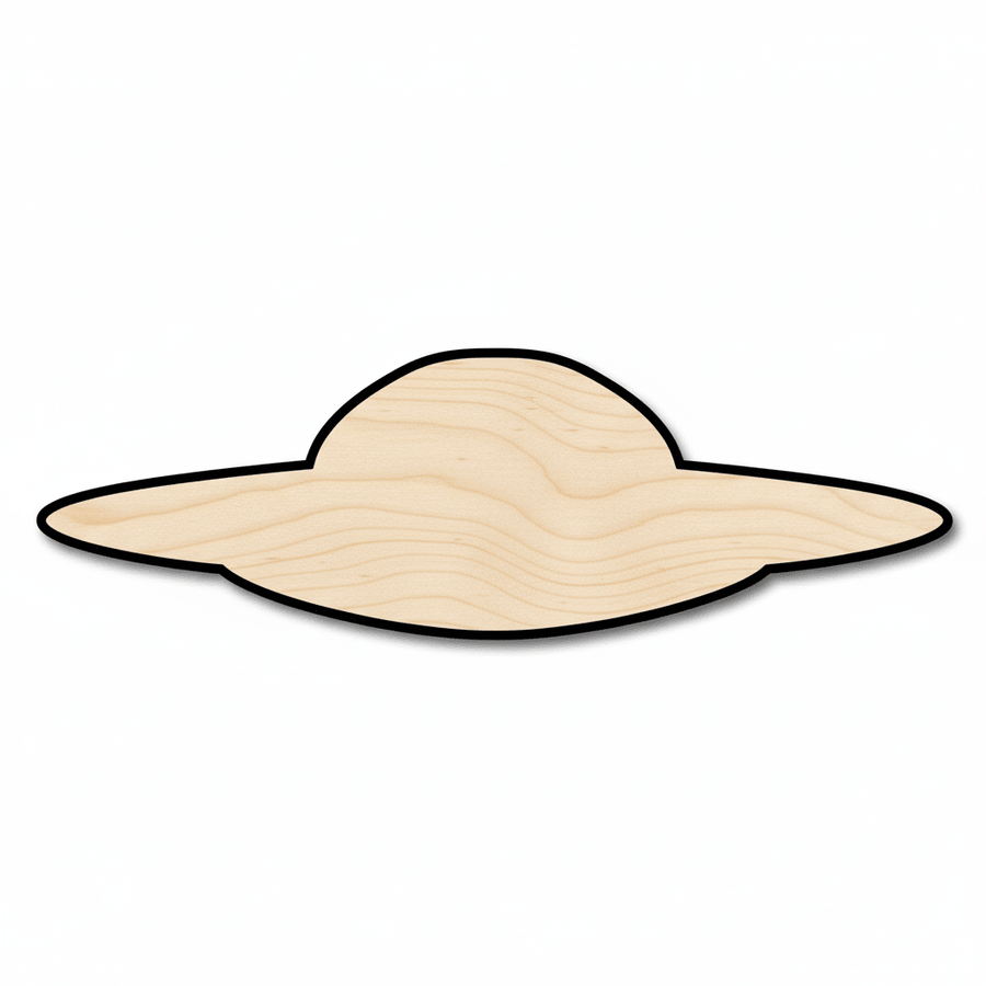 Unfinished Wood Flying Saucer Alien Shape - Outer Space - Craft - up to 46" DIY - NameSigns.com