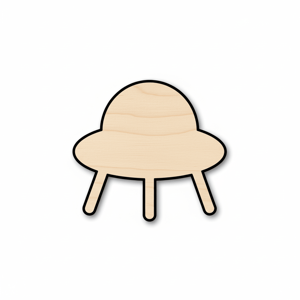 Unfinished Wood Flying Saucer Shape - Craft - up to 46" DIY - NameSigns.com