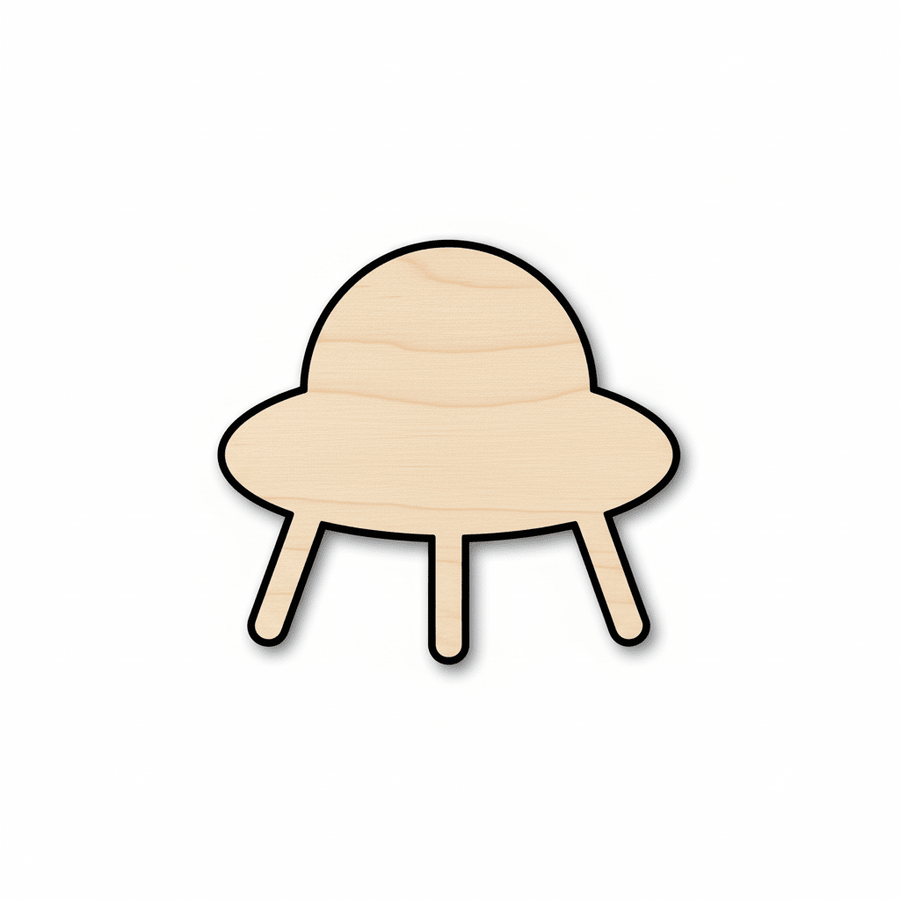 Unfinished Wood Flying Saucer Shape - Craft - up to 46" DIY - NameSigns.com