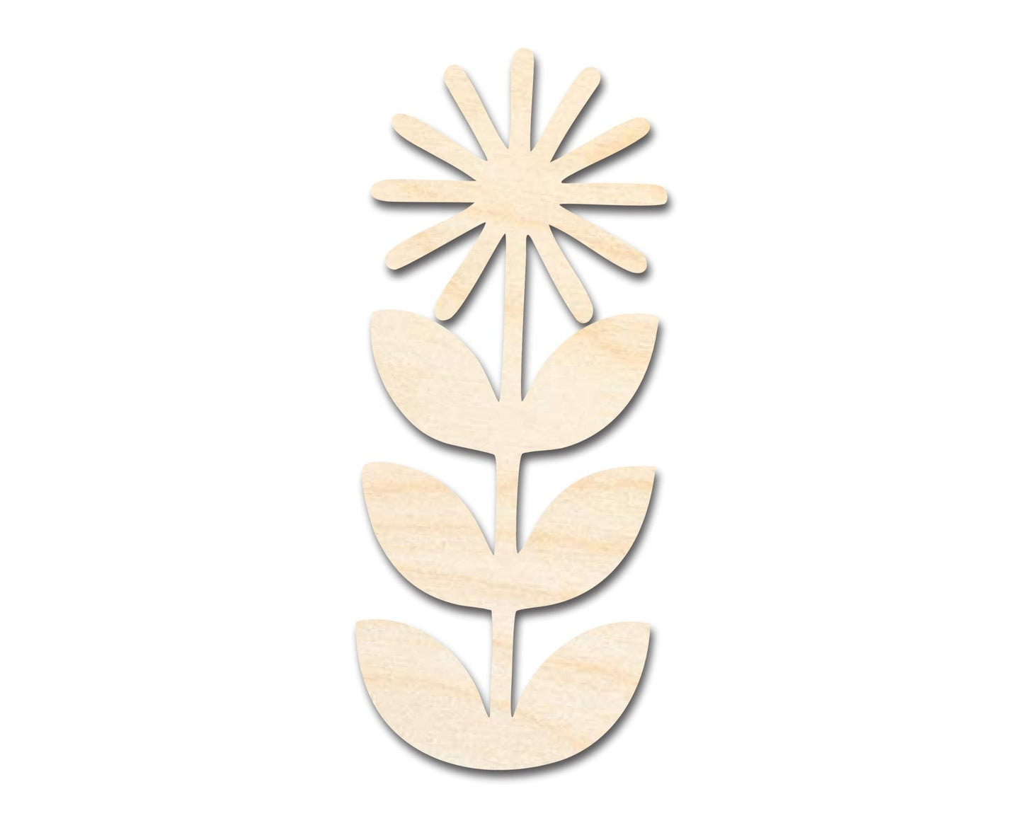 Unfinished Wood Folk Daisy Shape - Flower Craft - up to 46" DIY - NameSigns.com
