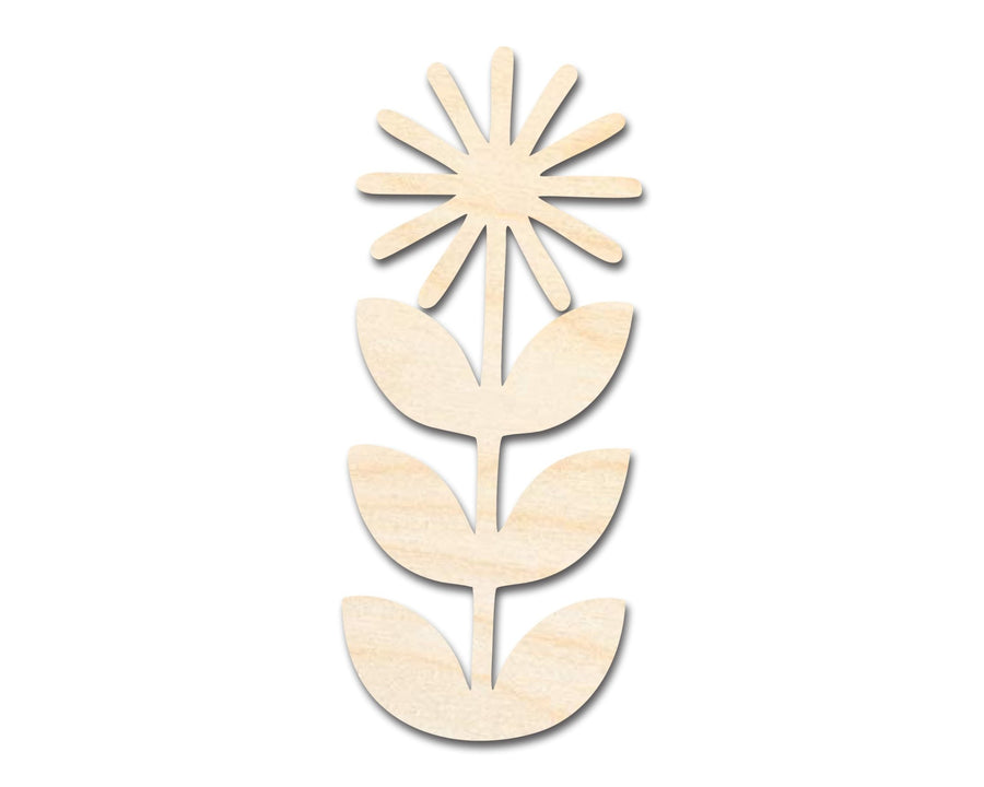 Unfinished Wood Folk Daisy Shape - Flower Craft - up to 46" DIY - NameSigns.com
