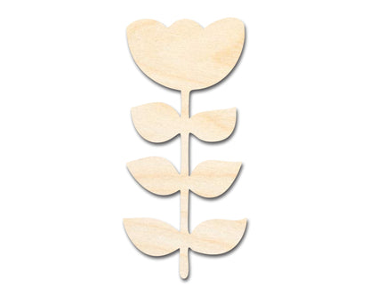 Unfinished Wood Folk Tulip Shape - Flower Craft - up to 46" DIY - NameSigns.com