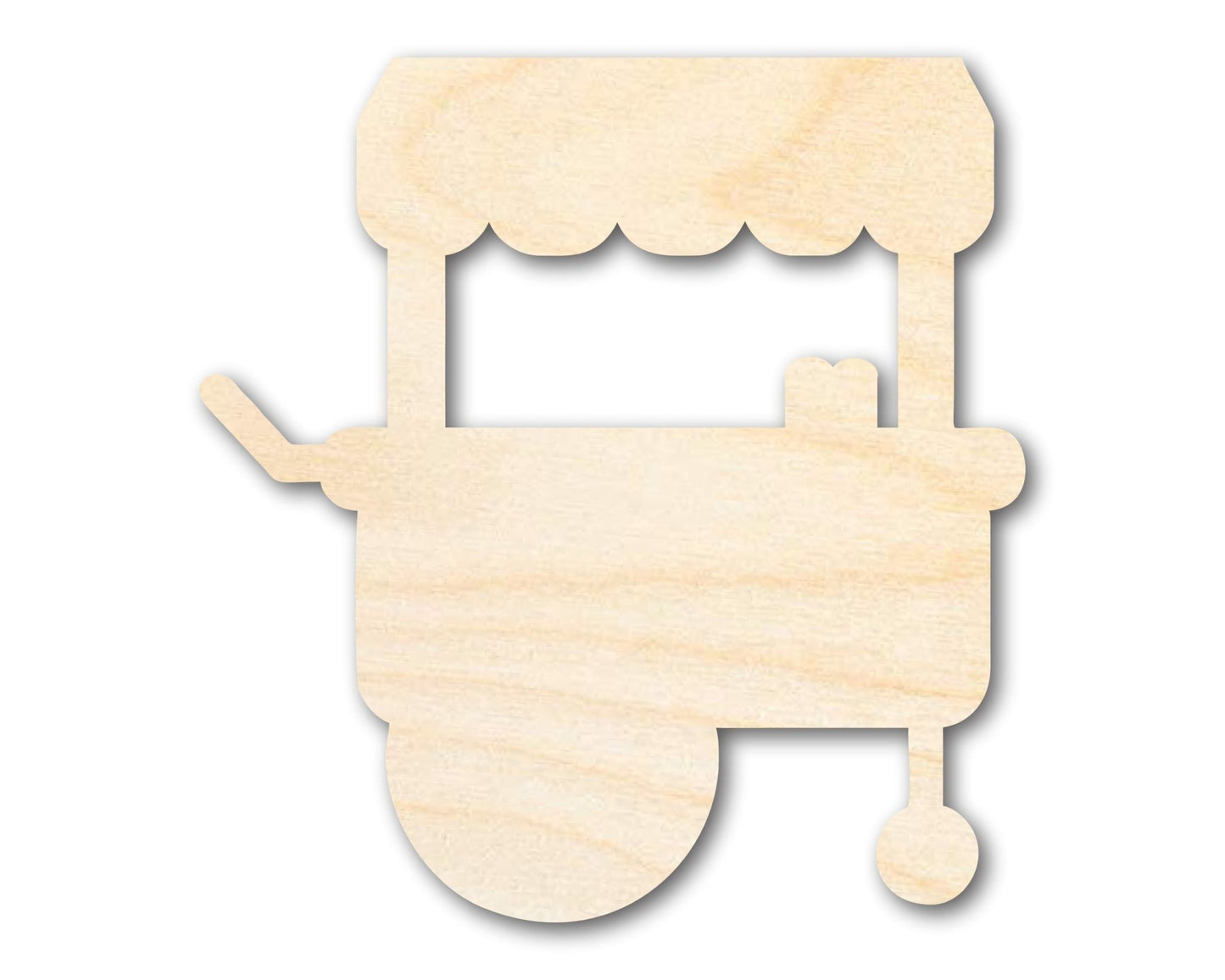 Unfinished Wood Food Stand Shape | Amusement Park | Craft Cutout | up to 46" DIY - NameSigns.com
