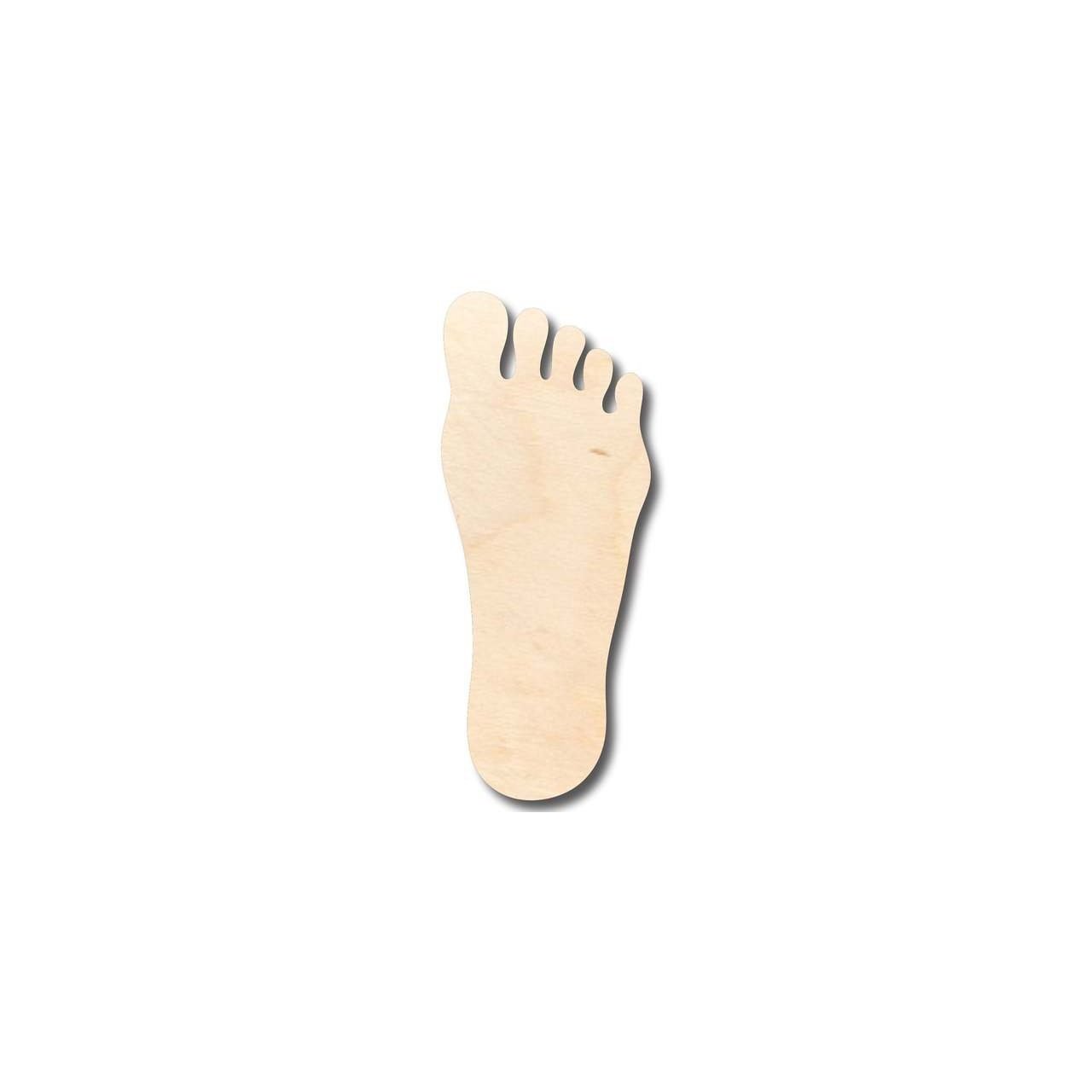 Unfinished Wood Foot Shape - Craft - up to 46" DIY - NameSigns.com