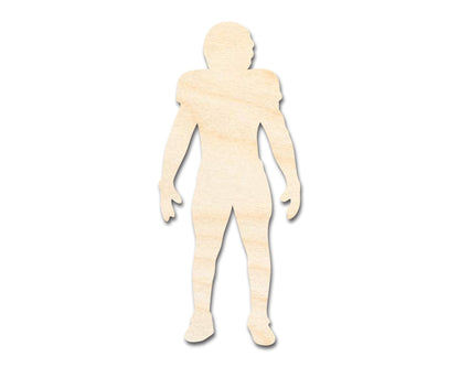 Unfinished Wood Football Player Silhouette | DIY Sports Craft Cutout | up to 46" DIY - NameSigns.com