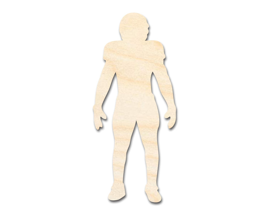 Unfinished Wood Football Player Silhouette | DIY Sports Craft Cutout | up to 46" DIY - NameSigns.com