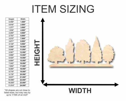 Unfinished Wood Forest Shape - Nature - Trees - Craft - up to 46" DIY - NameSigns.com