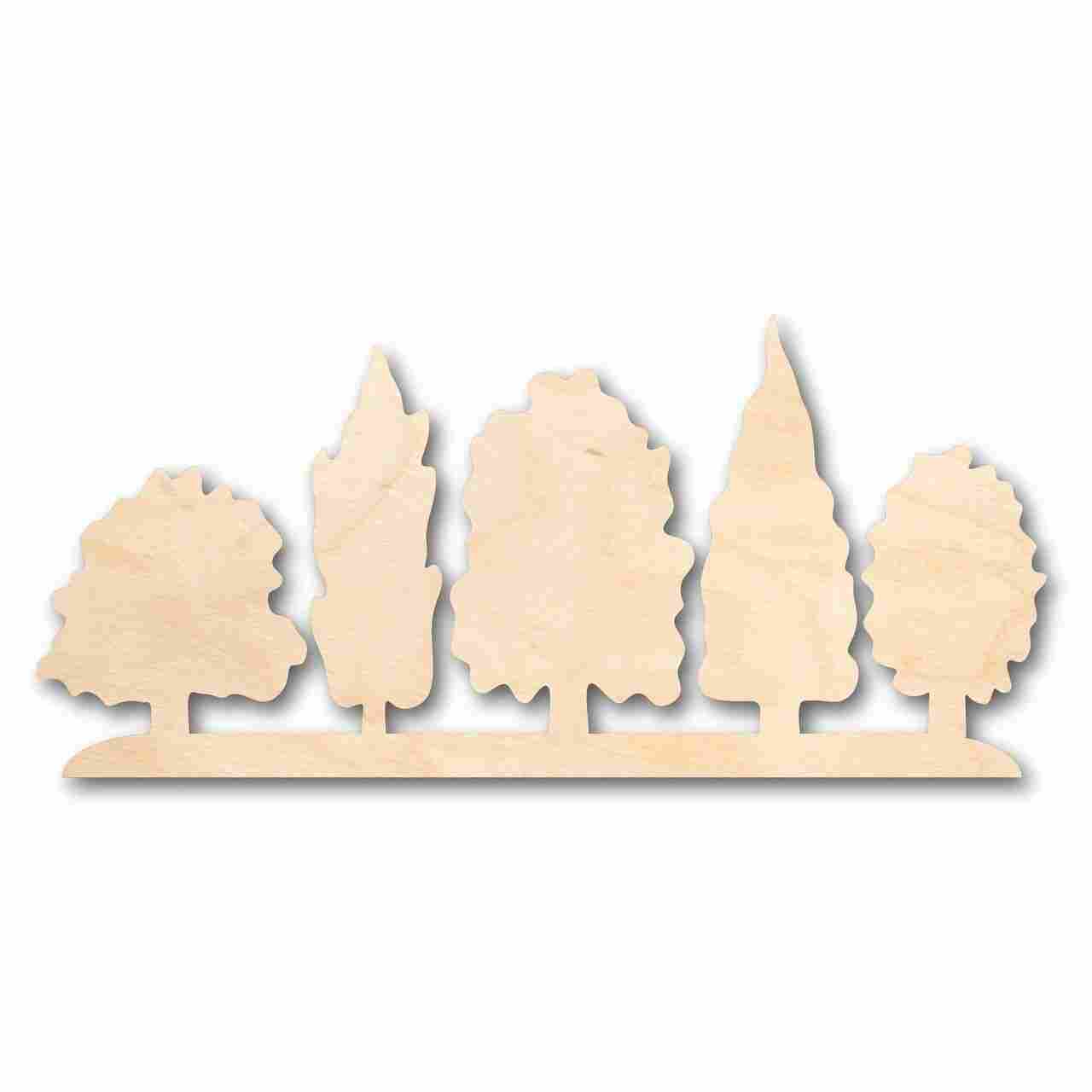 Unfinished Wood Forest Shape - Nature - Trees - Craft - up to 46" DIY - NameSigns.com