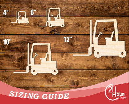 Unfinished Wood Fork Lift Shape | DIY Craft Cutout | up to 46" DIY - NameSigns.com
