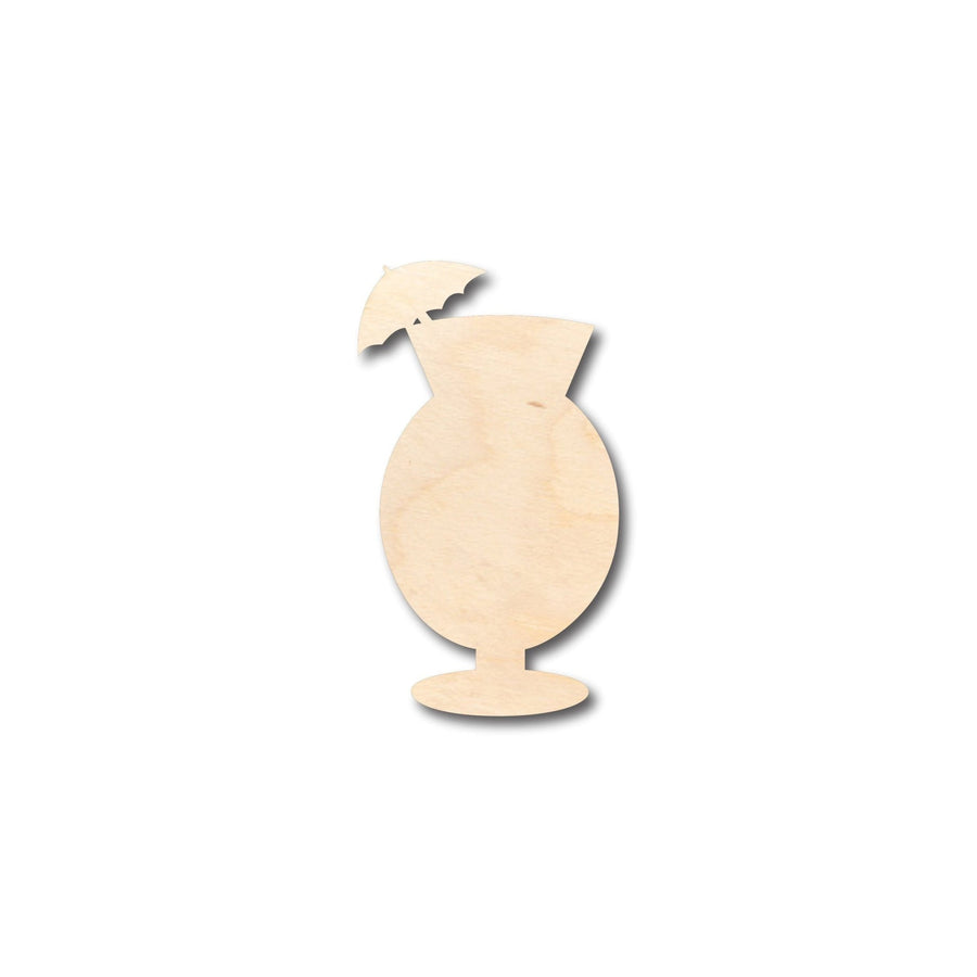 Unfinished Wood Fruity Drink Glass Shape - Craft - up to 46" DIY - NameSigns.com