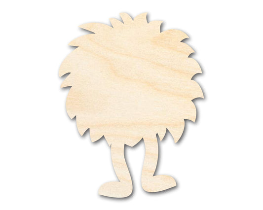 Unfinished Wood Fuzzy Ball Monster Shape | DIY Craft Cutout | up to 46" DIY - NameSigns.com