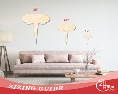 Unfinished Wood Garden Marker Stake | Craft Cutout | up to 12" DIY - NameSigns.com