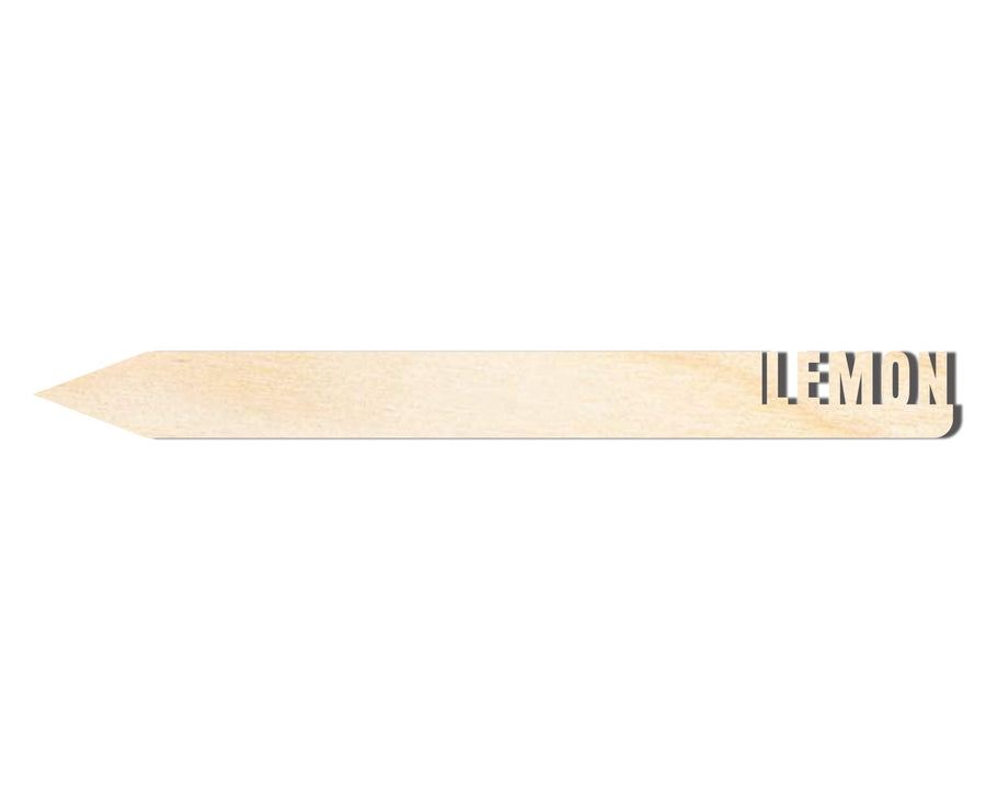 Unfinished Wood Garden Stake | 24 Inch Lemon Cutout | Paintable Wood Craft - NameSigns.com