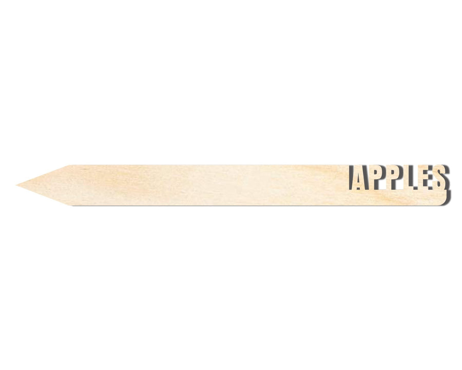 Unfinished Wood Garden Stake – Wooden Apple Cutout Craft Supplies USA by NameSigns.com - NameSigns.com
