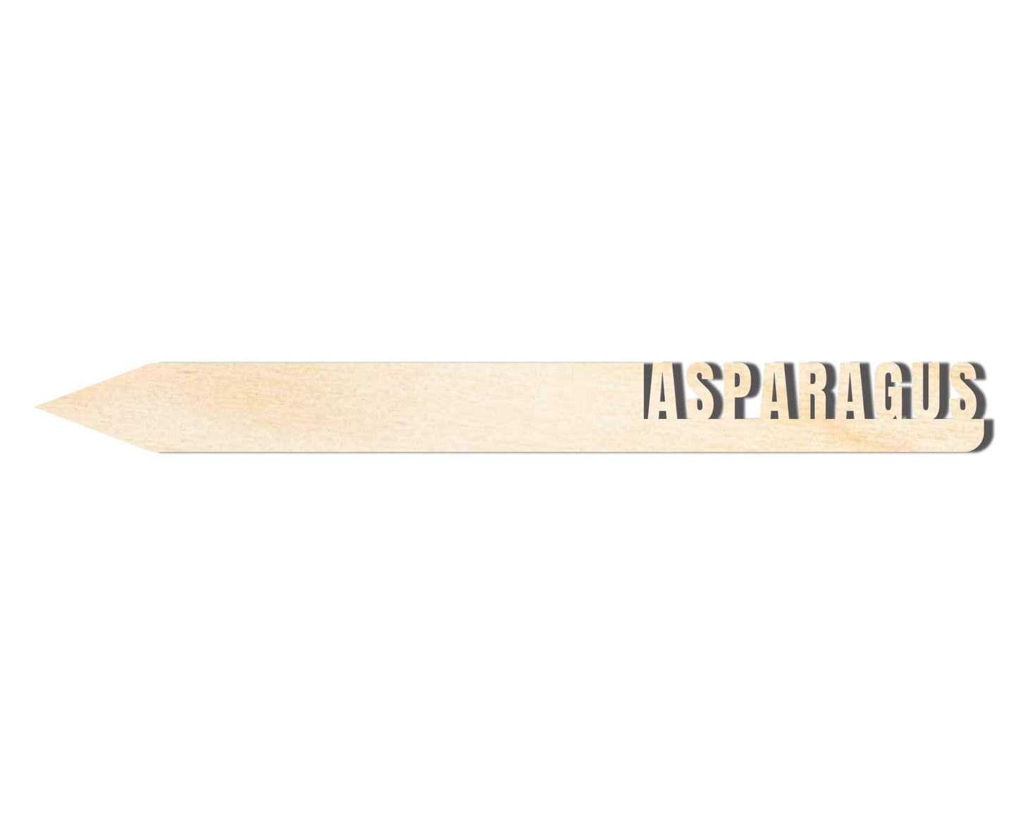 Unfinished Wood Garden Stake – Wooden Asparagus Plant Marker | DIY Garden Decor - NameSigns.com