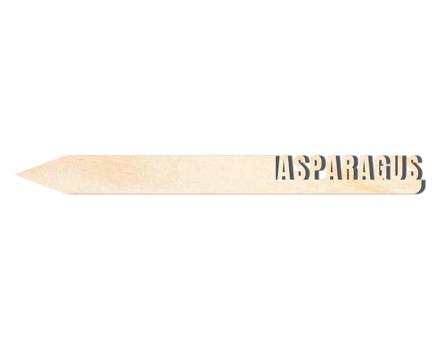 Unfinished Wood Garden Stake – Wooden Asparagus Plant Marker | DIY Garden Decor - NameSigns.com