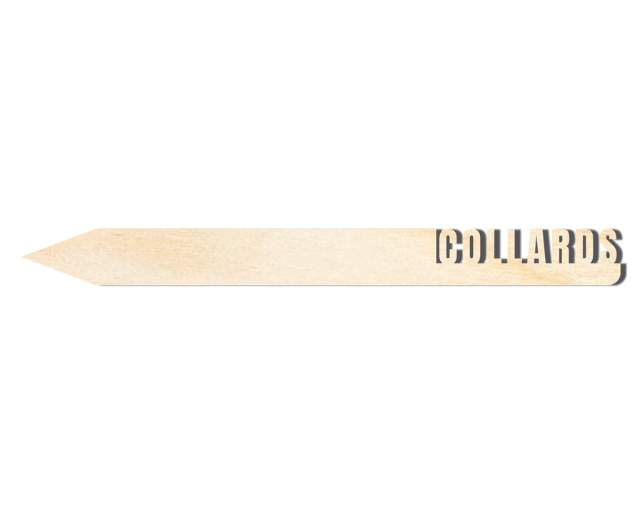 Unfinished Wood Garden Stake - Wooden Collards Cutout | DIY Craft Supplies - NameSigns.com