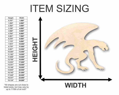 Unfinished Wood Gargoyle Shape - Architecture - Mythical Creature - Craft - up to 46" DIY - NameSigns.com