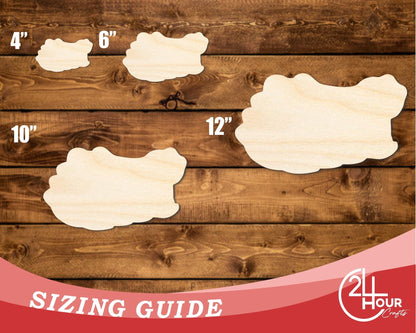 Unfinished Wood Gator Mascot Shape | DIY Craft Cutout | up to 46" DIY - NameSigns.com