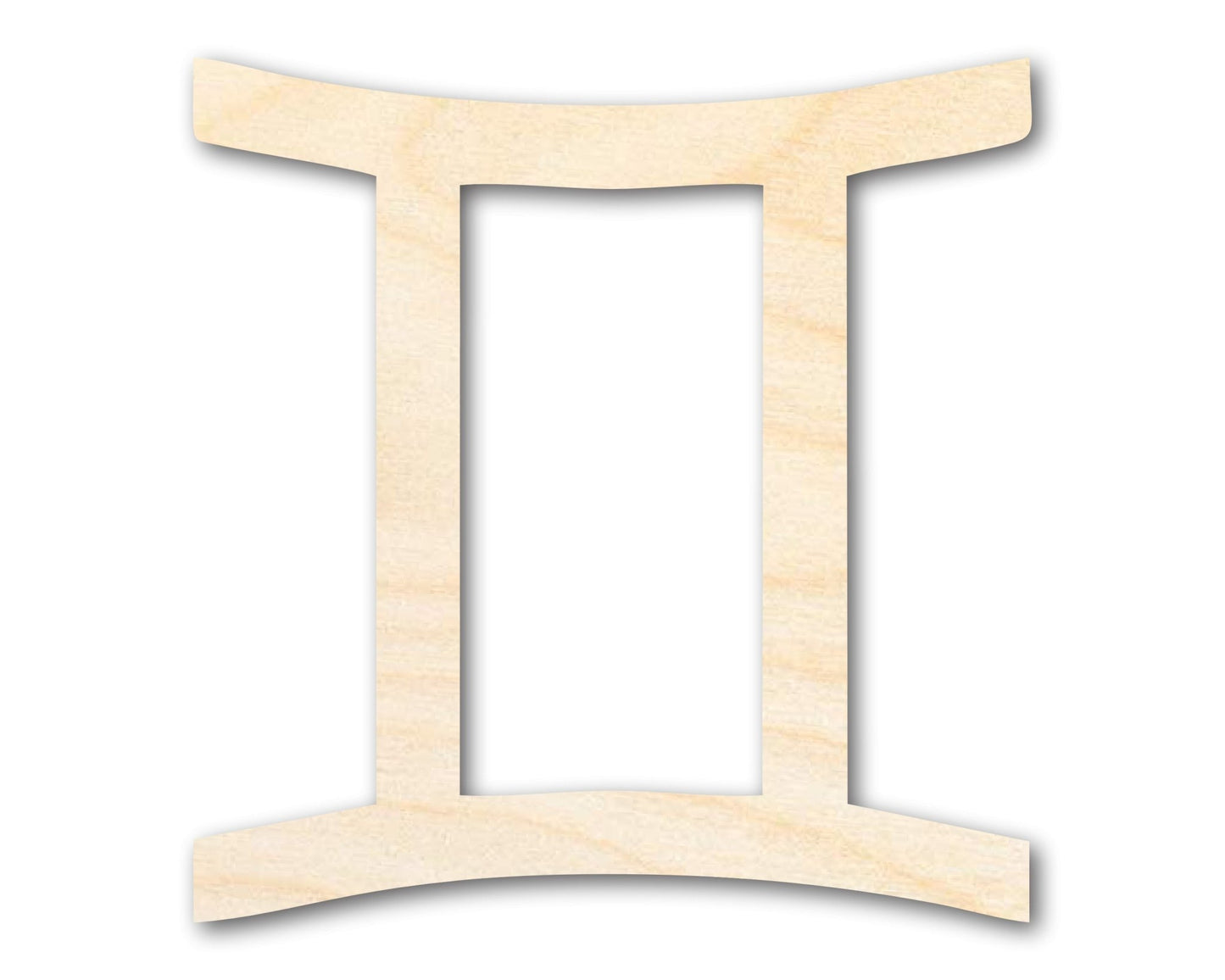 Unfinished Wood Gemini Sign Shape - Zodiac Craft - up to 46" - NameSigns.com